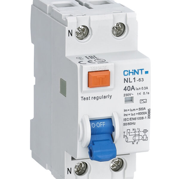 disjoncteur différentiel résiduel (RCCB) CHINT G NL1-63 2P 40A 300mA ACtype 6kA Double busbars(R)